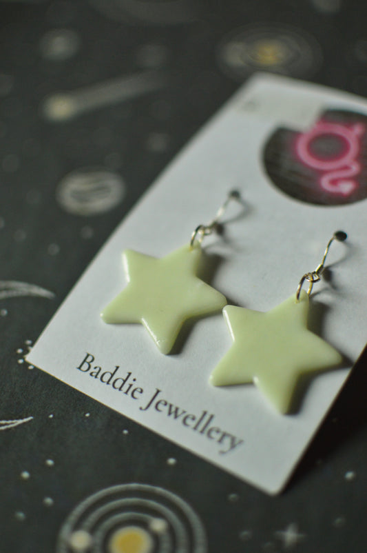 Glow In The Dark Star Earrings