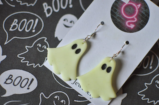 Glow In The Dark Ghost Earrings