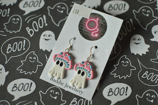 Mushroom Ghost Earrings