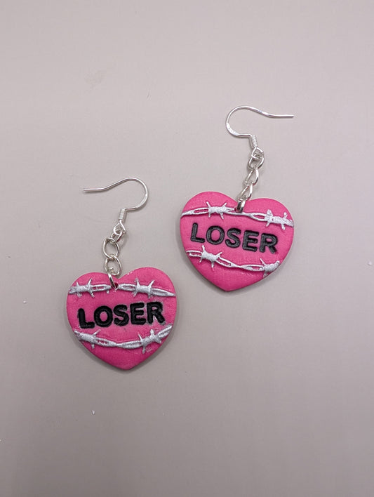 Anti Valentine's Barbed Wire Loser Earrings